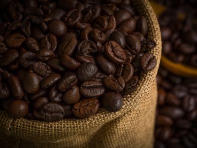 An image of a coffee beans in a pouch