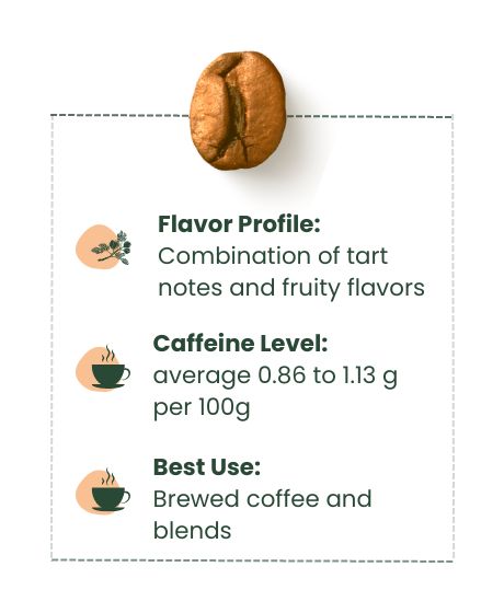 Excelsa Coffee Bean's flavor profile, caffeine level and best usage