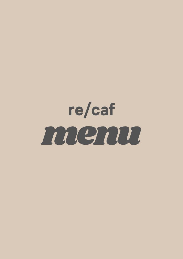 an image of re/caf coffee menu