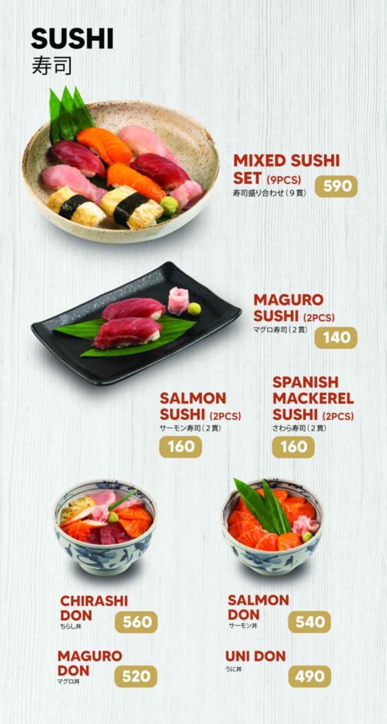 an image of Zenzen Japanese food hall menu