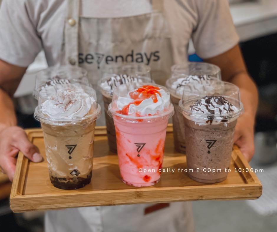 an image of seven days coffee drinks