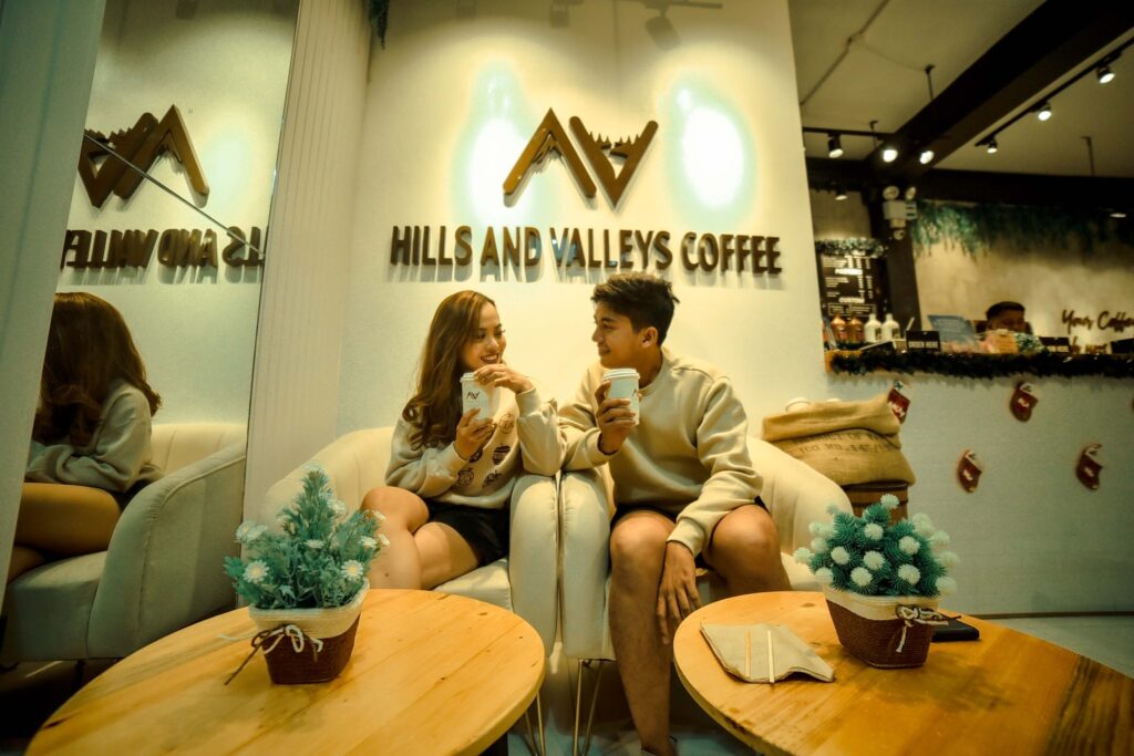 an image of hills and valleys coffee lifestyle shoot